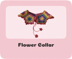 Colorful floral collar knitting pattern for pets